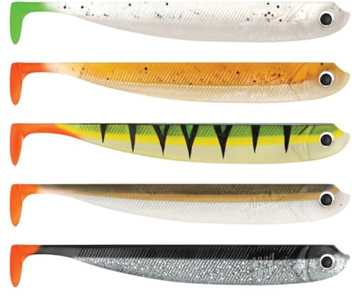 Lieblingsköder 12,5cm Gummifische - 5 Gummishads, Farbe Lieblingsköder:Firetail Edition