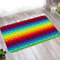 Teppich Klein, Fussmatte Schmal 50X160cm Bunt Buntes Gittermuster für Badezimmer Küche