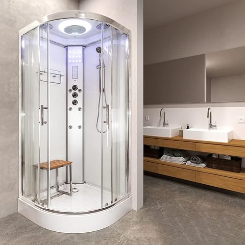 Vidalux SS90 Hydro Shower Cabin Enclosure 900 x 900 - White