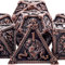 SIQUK 7 Stücke Würfel Metall Set DND Würfel Polyedrisch Würfel Metall Spielwürfel D20 D12 D10 D% D8 D6 D4 DND Dice Metal für RPG D&D Dungeons and Dragons, AntikKupfer