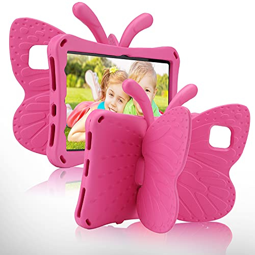 iPad Pro 11 Hülle Kinder, iPad 10,9 Air 4 Air 5 Schmetterling Kinder Hülle mit Ständer Licht Eva Full Boby Drop Protective Rugged Shockproof Kid-Proof iPad Pro 11 iPad Air 4 5 Kid Case for Girl Kid
