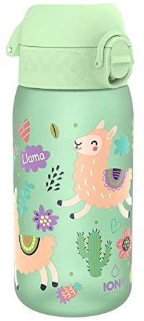 ION8 Gourde Enfant, 350ml, Anti-Fuite, Facile à Ouvrir, Verrouillage Sécurisé, Lavable en Lave-Vaisselle, Sans BPA, Poignée de Transport, Facile à Nettoyer, Carbone Neutre, Lamas