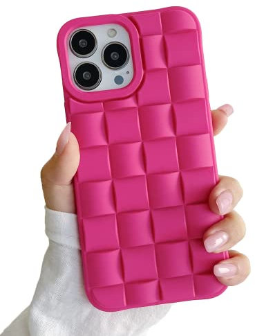 Ginkgonut Kompatibel mit iPhone 12 Hülle oder iPhone 12 Pro Hülle für Damen/Mädchen, süßes 3D-Design, weiches Silikon, stoßfest, erhöhte Stoßfänger-Ecken für iPhone 12/iPhone 12 Pro (Rosa)