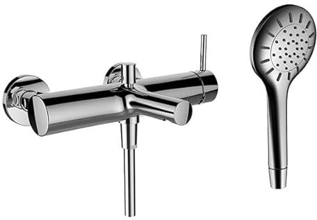 LAUFEN TwinPlus Bademischer, Aufputz, 2 Verbraucher, mit Umsteller, inkl. Handbrause/Brauseschlauch, HF905460100600
