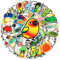 Papagei Aufkleber für Laptop (50 PCS),Geschenk für Kinder Jugendliche Erwachsene Jungen,Bird Stickers Wasserdicht Vinyl Aufkleber für Scrapbook,Skateboard,Auto,Gepäck