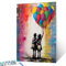Tucocoo Regenbogen-Ballon-Malen-nach-Zahlen-Kits mit Pinseln und Acrylpigment auf Leinwand, Gemälde für Erwachsene, Paar, Straßenkunst, Graffiti-Bild für Zuhause, Wanddekoration, Geschenke, 40x50cm