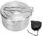 Olla para Acampar de 1,5 L, Mango Plegable de Acero Inoxidable 304, Cocina Estable con Tapa, Ollas para Cocinar, Cacerola, Fogata, Hervidor de café, Portátil para Barbacoa Al
