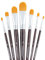 Transon 7pcs Artist Filbert Paintbrush Set for Acrylic Watercolor Gouache Oil and Body Painting