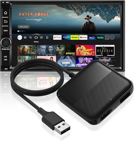 Dreryrit Car TV Mate,Hdmi/USB Multimedia Adapter for Cars with Wired CarPlay,Supports TV Sticks, Set-top Boxes, Screen Throwers, Game Consoles, etc.