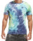 RONOMO Men's T-Shirt Short Sleeve Crew Neck Active Printed Tee - 95% Cotton 5% Spandex, Medium Stretch, Soft Breathable Casual Top (ZR Blue M)