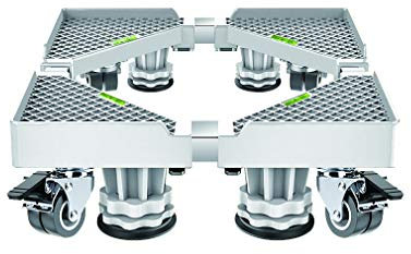 Portable Washing Machine Roller Pulley， Mobile Washing Machine Base Telescopic Furniture Stand with 4 Wheels 4 Legs Adjustable Washing Machine Stand Pedestal 40-68cm Fridge Freezer Wheels Stent