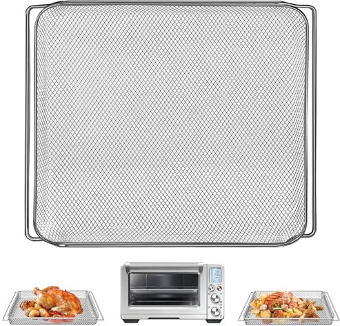 Air Fryer Basket for Breville Smart Oven Air Fryer Pro,16.5D x 11.8W x 0.5H Food Grade Steel Mesh Baskets Accessories Tray for Breville Air Fryer Toaster Oven, Microwave Oven