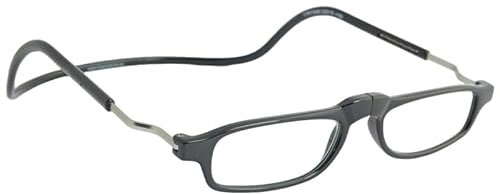 CliC Eyewear - Clic Base - Farbe: Schwarz - Stärke: +1.5 - Klassische Lesebrille - Rechteckige Form - Lesebrille für Herren/Damen - Made in Italy