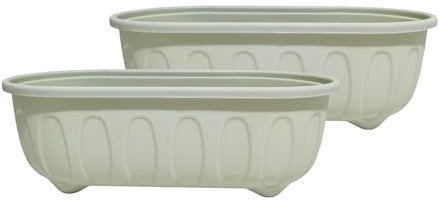 HTI living Blumenkasten Nessa Pastell 2er-Set Kräuterkasten Kunststoff