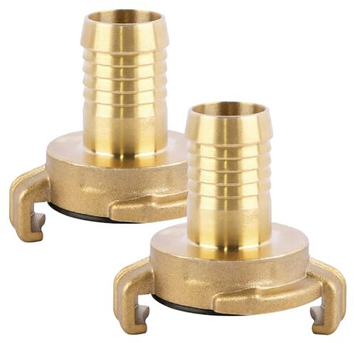 Raccordo Rapido 3/4 Pollici in Ottone con Filettatura Esterna 2 Pezzi per Tubo dell'Acqua Tubi Flessibili