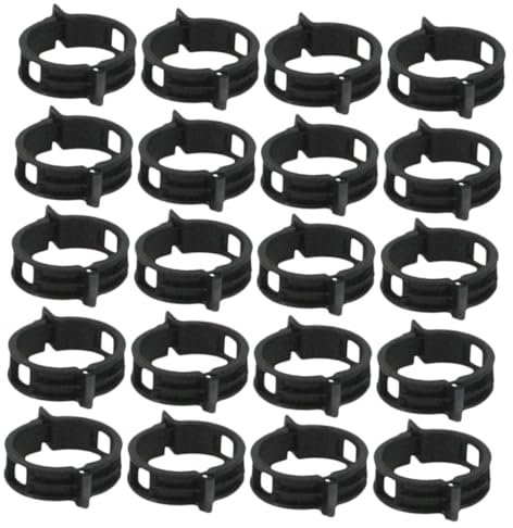 POPETPOP Lot de 100 Clips de Fixation pour Tiges de Tomates Pinces de Support pour Vigne de Plantes Matériau PP Léger Noir