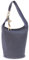 Catwalk Collection Handbags - Damen Leder Schultertasche - Beuteltasche/Handtasche Mittelgroß - GLASTONBURY - Blau