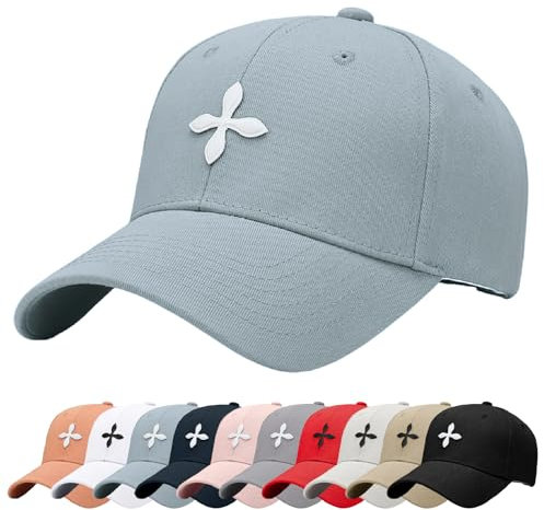 Enwokran Baseballkappe Unisex Einstellbare Freizeit Mütze Stickerei Trucker Hut Verstellbare Sonnenhut Sport Reisen Draußen Sonnenschutz Hüte Baseball Cap Baseballmütze (A_Hellblau)