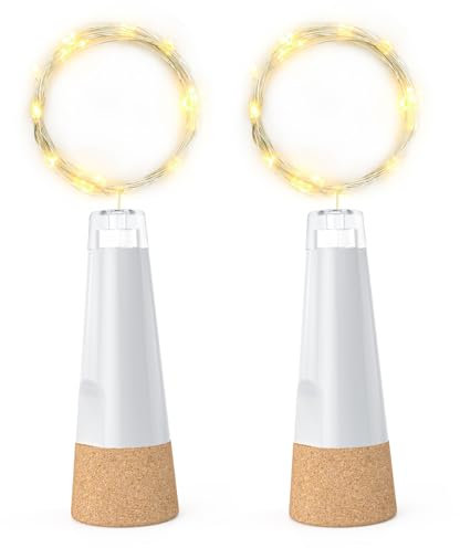 leegoal Luci LED Ricaricabili USB, 2m 20 LED su Filo di Rame Impermeabili con Batteria Integrata per Camera da Letto Matrimonio Natale Feste e Decorazioni Fai-da-Te(Bianco caldo, 4 pezzo)