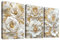 3Pcs Mit Rahmen Leinwand Bilder Beige Gold 3D Pfingstrosen Blumen Bild auf Leinwand Malerei Luxuriöses Blumen Kameo Wandbilder Zuhause Wohnzimmer Schlafzimmer Badezimmer Wanddeko 30x40cm x3pcs