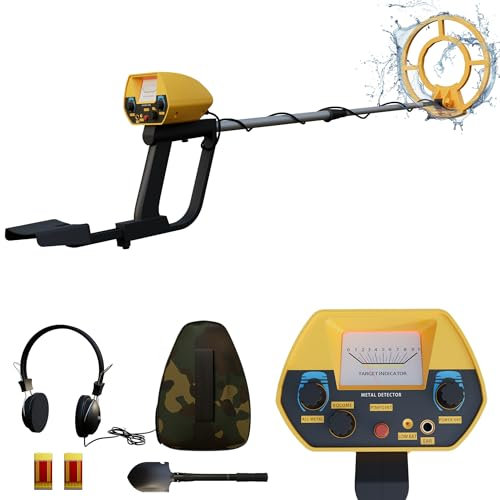 ACXIN Metalldetektor Profi für Kinder & Erwachsene – Zeigeranzeige mit Ton, Pinpoint Funktion, 24,5 cm wasserdichte Suchspule, Höhenverstellbar 80–105 cm, DISC & All Metal Modus, inkl. Kopfhörer