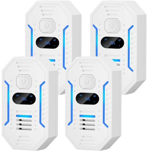 LOPHE Ultrasonic Pest Repeller, 4Pcs Ultrasonic Pest Control Repeller Electronic Insect Repellents With switch Mouse Repellers Plug In Mosquito Repellent Pest Repellers Indoors for Home Pest Control