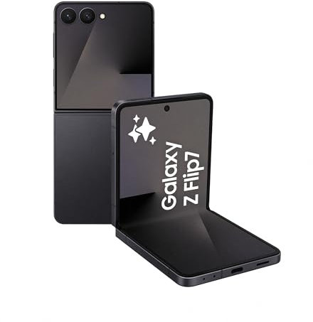 Samsung Galaxy Z Flip7 512GB - Móvil con IA, Diseño Plegable, Pantalla Amplia, Cámara Selfie 50MP, Procesador 3nm, Memoria 12GB, Negro Oscuro, Garantía 3 Años + 1 año Extra (Versión Española)