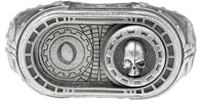 Starforged Warhammer 40 K Adeptus Mechanicus Cipher of the Machine God Ring, Herren-Schmuckzubehör, Metall, Kein Edelstein