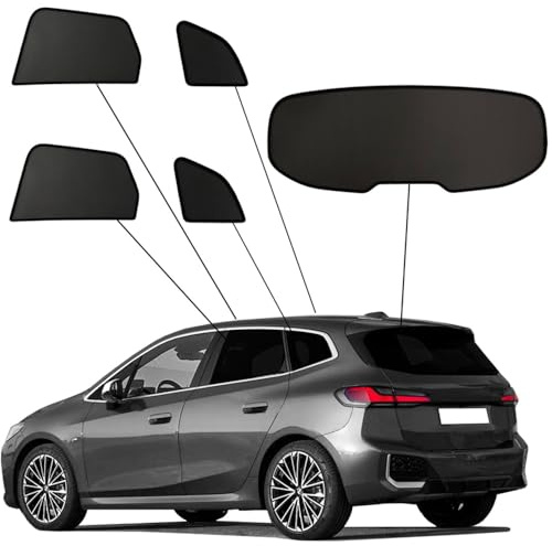 SunClip Sicht- & Sonnenschutz kompatibel mit BMW 2er Active Tourer (U06) 2021-, Schwarz