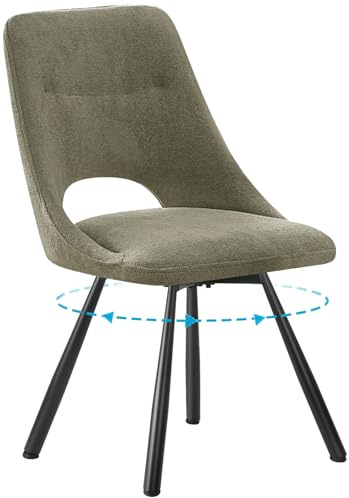 ANVOFONG Esszimmerstühle 360° Drehbar 1er Set Bequem Atmungsaktiv