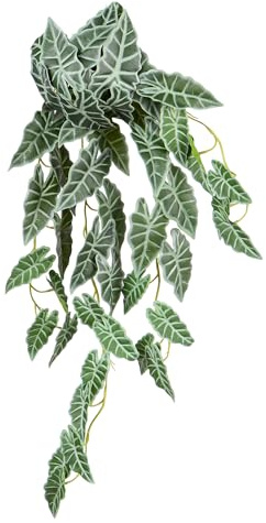 UNUS Hängepflanze Kunstpflanze Alocasia 55 cm 2er Set