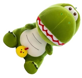 dwxnauixl Niedliches Dinosaurier Kissen, Kuscheltier, weicher Begleiter für Kinderzimmer, Wohnzimmer, Schlafzimmer, Auto, Deko, Plüschtier, Geschenk zum, Grün, 45cm