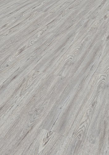 Tepcor® Vinyl Galant Vinyl Designboden Vinylboden zum Klicken | 9,5 mm Stärke, 0,30 mm Nutzschicht, mit Trittschalldämmung - 1 Paket (1,88 m²) (Argento)