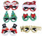 Toyvian 6 Stücke Weihnachten Brille Schneemann Weihnachtsmann Weihnachtsbaum Spaßbrille Partybrille Weihnachten Foto Requisiten Verkleidung für Kinder Erwachsene Kostüm