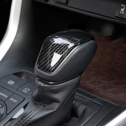 HIGH FLYING für RAV4 XA50 2019-2022 Kohlefaserfarbe Interieur Schalthebel Dekor ABS Kunststoff 1 Stück