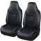 TOYOUN Klassisch Autositzbezüge Vordersitze Highback Universal Schonbezüge PU Leder Sitzschoner für Vorne Schwarz Blau Auto-Zubehör Innenraum