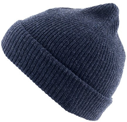 Golden Goat Berkeley Winter Rip Strick Mütze Beanie Unisex 100% Kaschmir Wolle Storm Grey