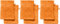 REDBEST Waschhandschuhe, Waschlappen 6er-Pack Chicago orange Größe 15x21 cm - saugstark, strapazierfähig, ideal für Reisen, Sport (weitere Farben)