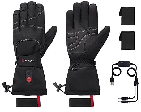 G-Heat - Evo-3 Beheizbare Skihandschuhe - Gemischt - Bequem - Wasserdicht - Atmungsaktiv - Verwendung : Wintersport. Lieferung mit 1 Paar Batterien und Ladekabel.