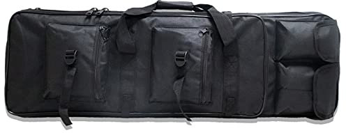 DFANCE Gewehrtasche Gewehrfutteral 2 Langwaffen,Langwaffenfutteral Gepolstert Futteral Angeln,wasserdichte Gun Case,Available for Magazine Storage and Other Tools,Schwarz,100cm/39.3in