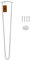 Moria Hairpin Leg 1 Stück | Möbelfüße, Tischbeine von 10 bis 80 cm | für Schrank, Hocker, Nachttisch, Couchtisch | Tischfüße mit Bodenschoner und Schrauben | 80 cm - 2 Streben (Metall, Weiß)