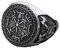 MayiaHey Vegvisir Ring, Helm of Awe Rune Ring for Men, Norse Viking Pirate Compass Ring Valknut Odin Symbol Ring Odin Axe Jewelry, Vintage Celtic Knot Ring Viking Battle Axe Ring for Boys (O)
