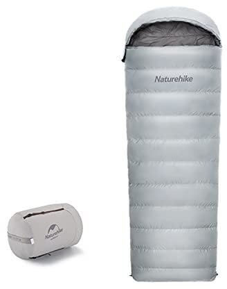 Naturehike Daunen Baumwolle Schlafsack,Leichter Kompakt Umschlag Schlafsack für Erwachsene Kleines Packmaß Deckenschlafsack Tragbar Schlafsack Outdoor Camping,670 FP