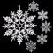 Sratte Große Glitzer-Schneeflocken, Ornamente, 30,5 cm, Kunststoff, riesig, Winter, Weihnachten, Hängedekoration, übergroße Schneeflocken, Ornamente für drinnen und draußen