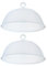 Cabilock Fliegenhaube Metall Lebensmittel Abdeckhaube 2 Stücke Eisen Speisehaube Kuchenhaube Obsthaube Netz Speiseschirm Tellerhaube Fliegenschutz für Essen Speise Obst Brot Küche Picknick 35cm