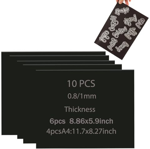 10 Stück 0,8/1 mm Dicke, doppelseitige, starke magnetische Bleche, Metall-Stanzformen, Aufbewahrung, Organisieren, Handwerk, Werkzeug, Scrapbooking, Kunst und Handwerk, flexible