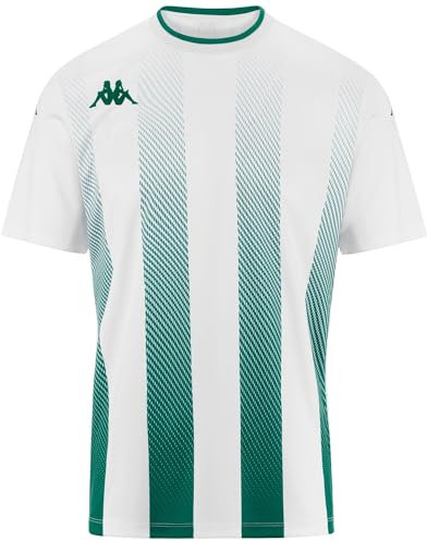 Kappa Herren BUGO T-Shirt, Weiß/Grün, L