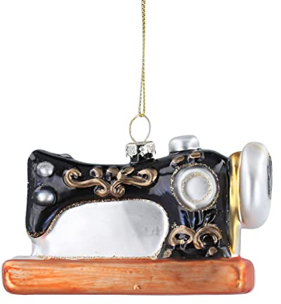 Gisela Graham Sewing Machine Glass Tree Decoration