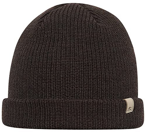 Sterowski Salty Dog Strickmütze | Merinowolle Wintermütze für Herren und Damen | Wollmütze Beanie Mütze Winter 54-62 cm Braun