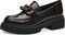 MARCO TOZZI Damen Loafer mit Plateau aus Kunstleder mit Kette, Braun (Cafe Brush), 40